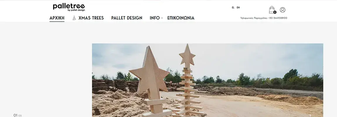 κατασκευή e-shop pallet design